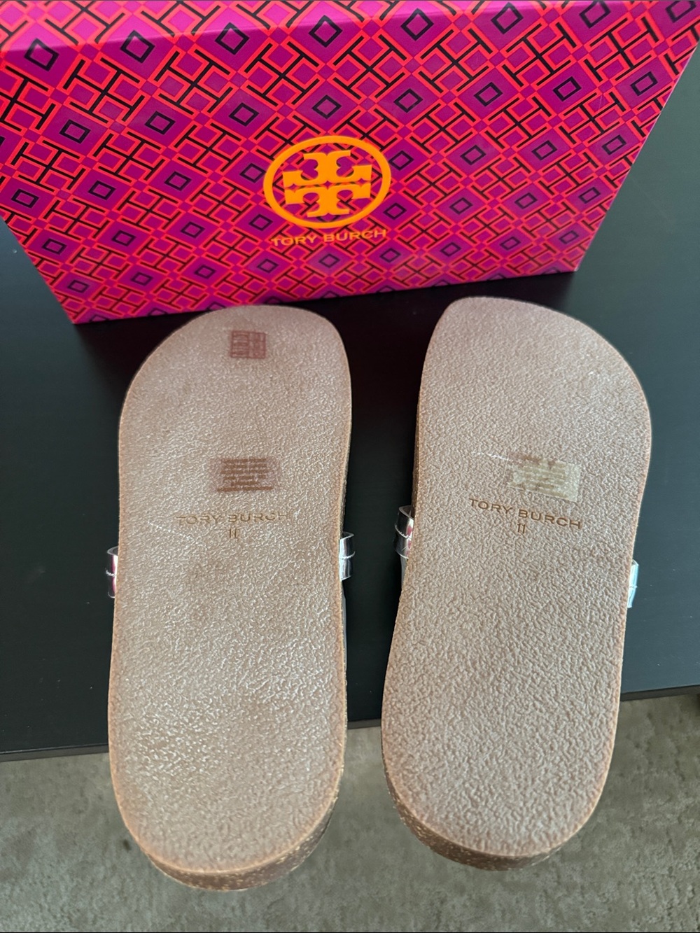 Brand New Tory Burch Miller Cloud Metallic Sandal - Picture 2 of 4